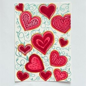 “Grow With Love” – Original Heart Romantic Indie Strawberry Hearts Marker Art